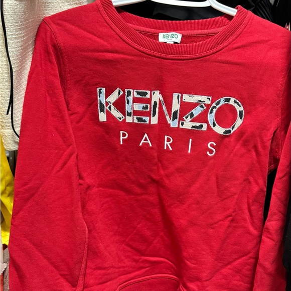 Kenzo Sweaters - Kenzo Kids Red Sweatshirt with Logo